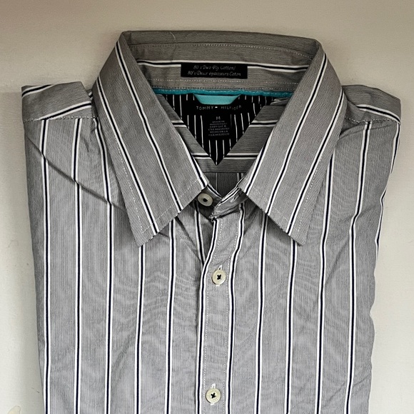 TOMMY HILFIGER stripe cotton long sleeve shirt - Picture 4 of 8